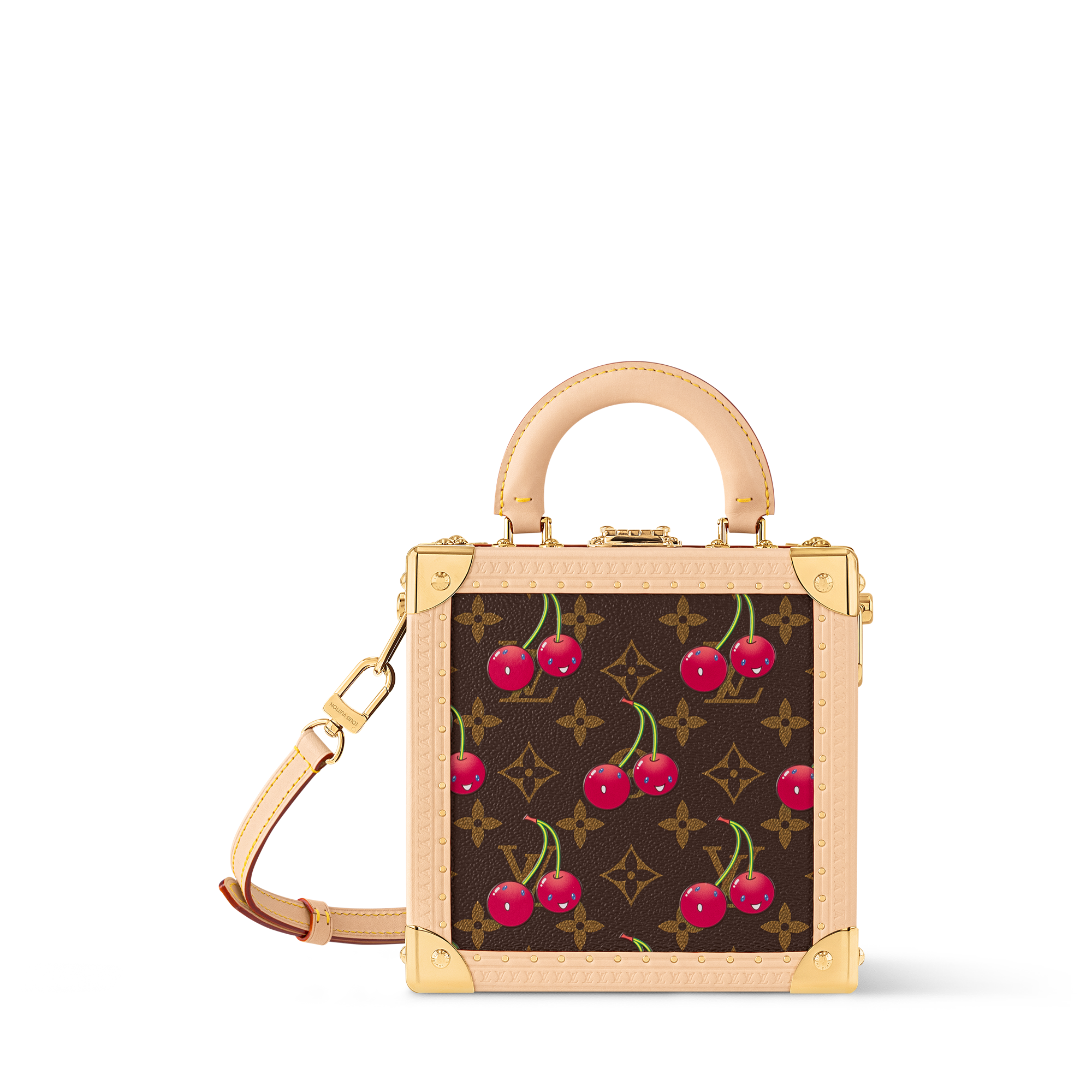 LV x TM Mini Square Trunk Cherry Other Monogram Canvas - Trunks